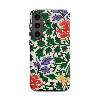 Chinese Aesthetic Botanical Pattern - Owen Jones Samsung Case, Galaxy S24 Plus / Matte, Phone Case Colorful Floral Leaf Pattern