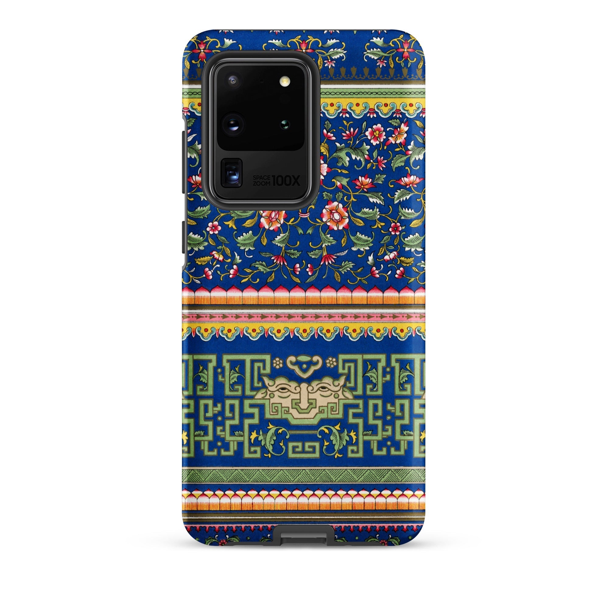 Chinese Aesthetic Pattern Owen Jones Samsung Case, Galaxy S20 Ultra / Matte, Smartphone Blue Case Adorned Floral Patterns Traditional