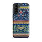 Chinese Aesthetic Pattern Owen Jones Samsung Case, Galaxy S21 Plus / Matte, Smartphone Case Ornate Blue Gold Floral Geometric Pattern