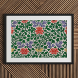 Chinese Botanische Illustratie - Owen Jones Kunstprint, 30x20’’ / 76x51cm / Zwarte Lijst / 2’’ Passe-Partout, Posters Prints & Visuele Kunstwerken,