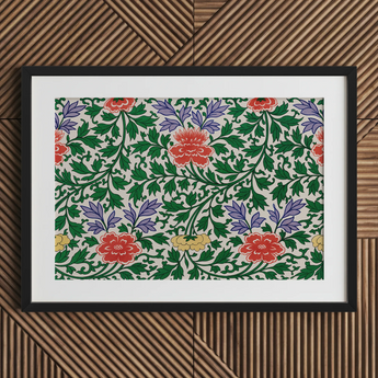 Chinese Botanische Illustratie - Owen Jones Kunstprint, 30x20’’ / 76x51cm / Zwarte Lijst / 2’’ Passe-Partout, Posters Prints & Visuele Kunstwerken,