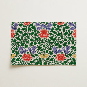 Chinese Botanical Illustration - Owen Jones Art Print / Canvas Rectangular Placemat Vibrant Floral Pattern Red Blossoms Purple Owen Jones,