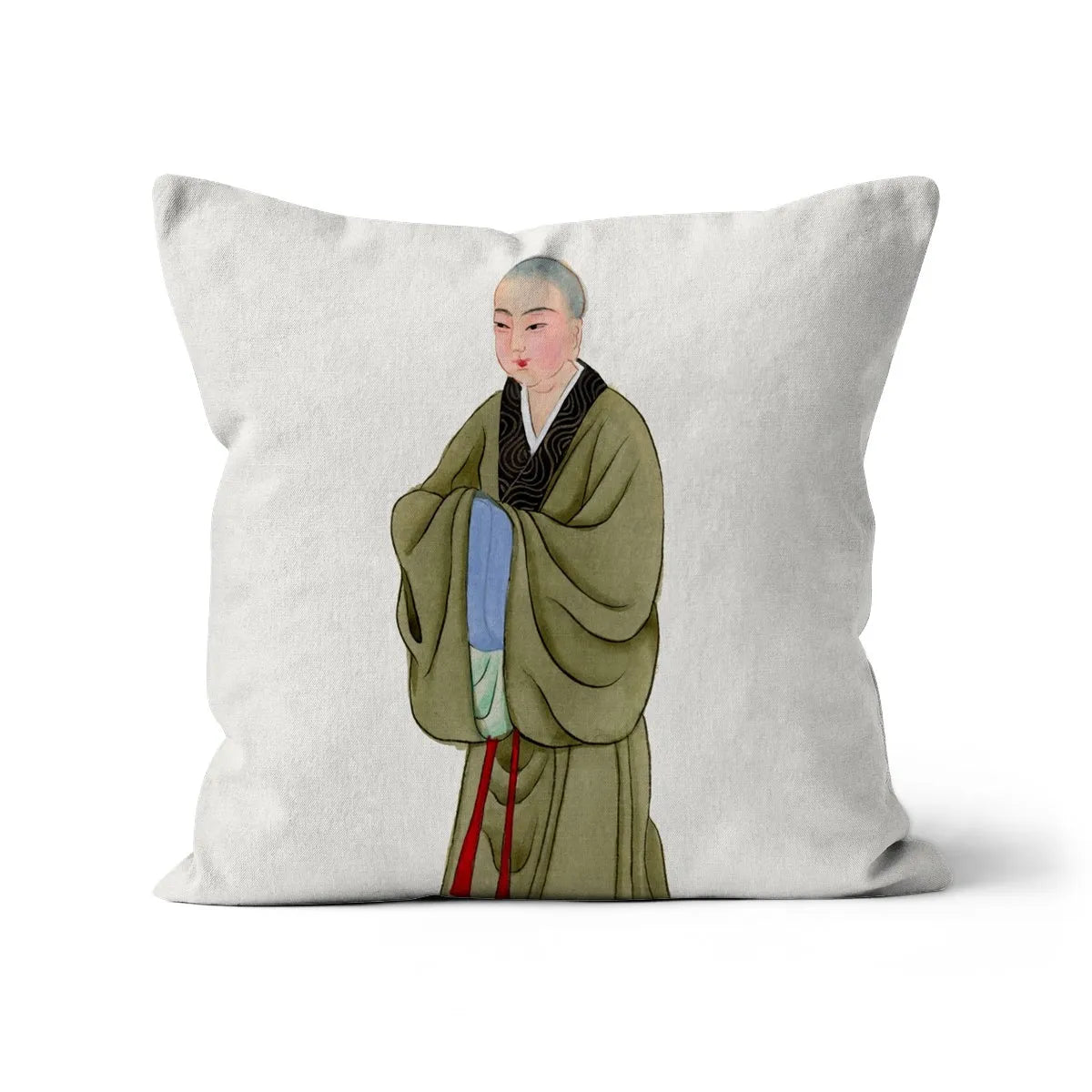 Chinese Buddhist Monk Cushion - Throw Pillows - Aesthetic Art
