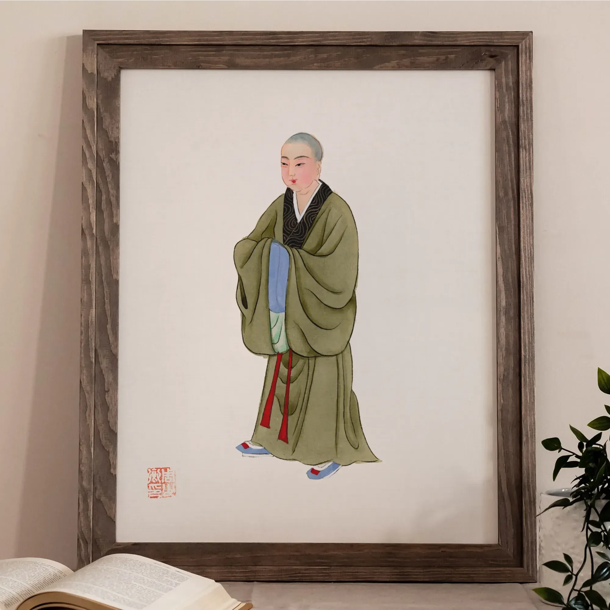 Chinese Buddhist Monk Fine Art Print - Posters Prints & Visual Artwork - Aesthetic Art