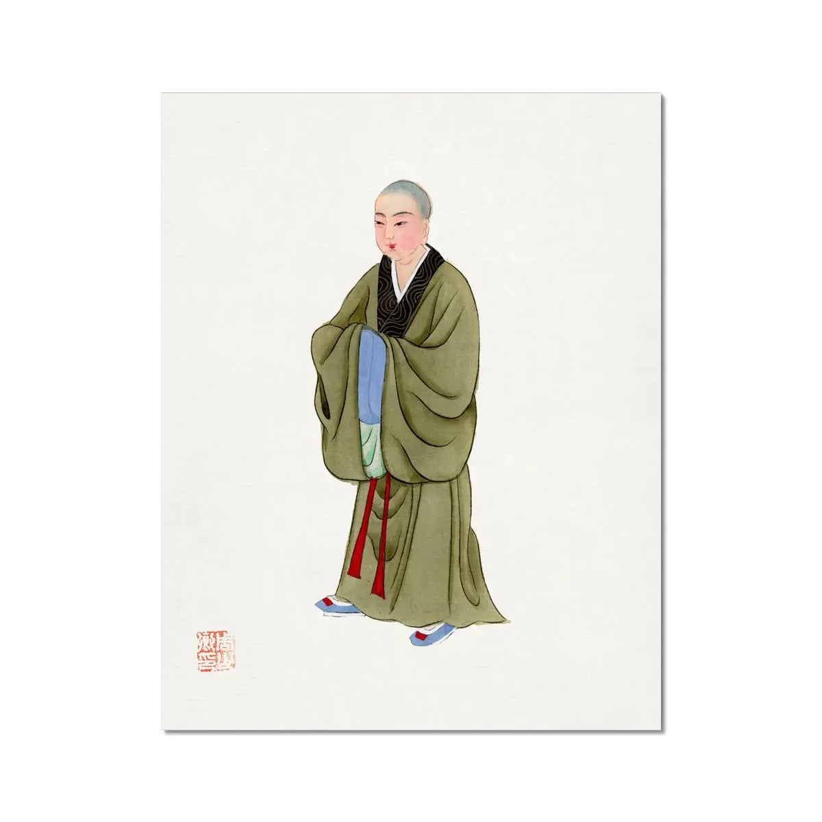 Chinese Buddhist Monk Fine Art Print - 11’x14’ - Posters Prints & Visual Artwork - Aesthetic Art