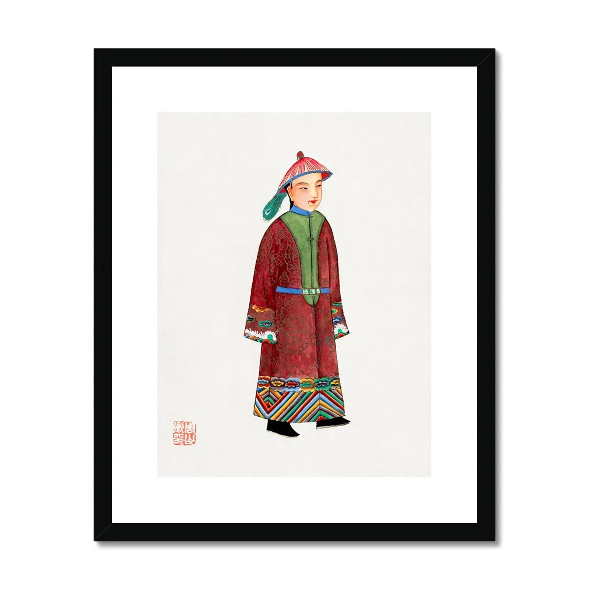 Chinese Dandy Framed & Mounted Print - 16’x20’ / Black Frame - Posters Prints & Visual Artwork - Aesthetic Art