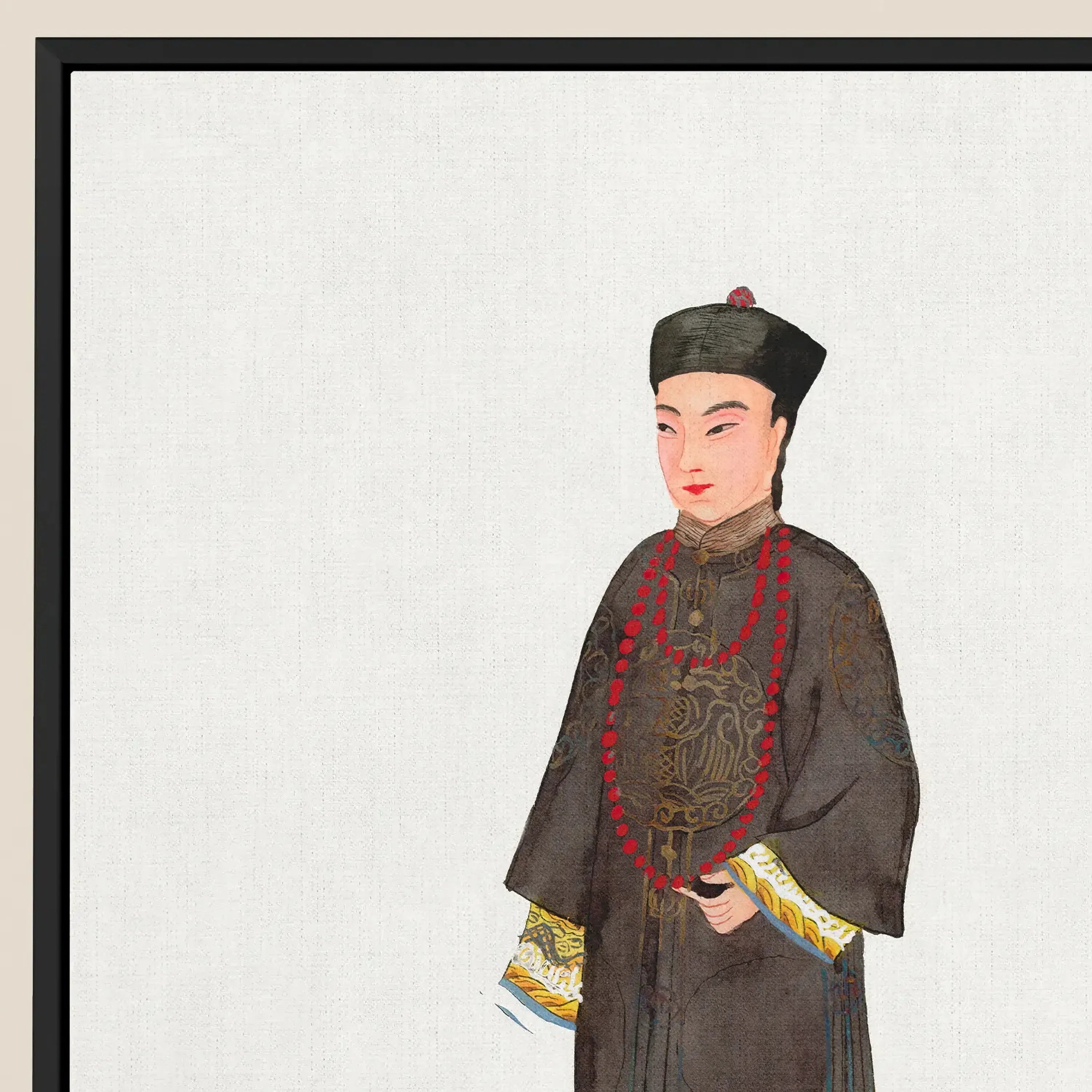 Chinese Emperor’s Courtier Framed Canvas - Posters Prints & Visual Artwork - Aesthetic Art