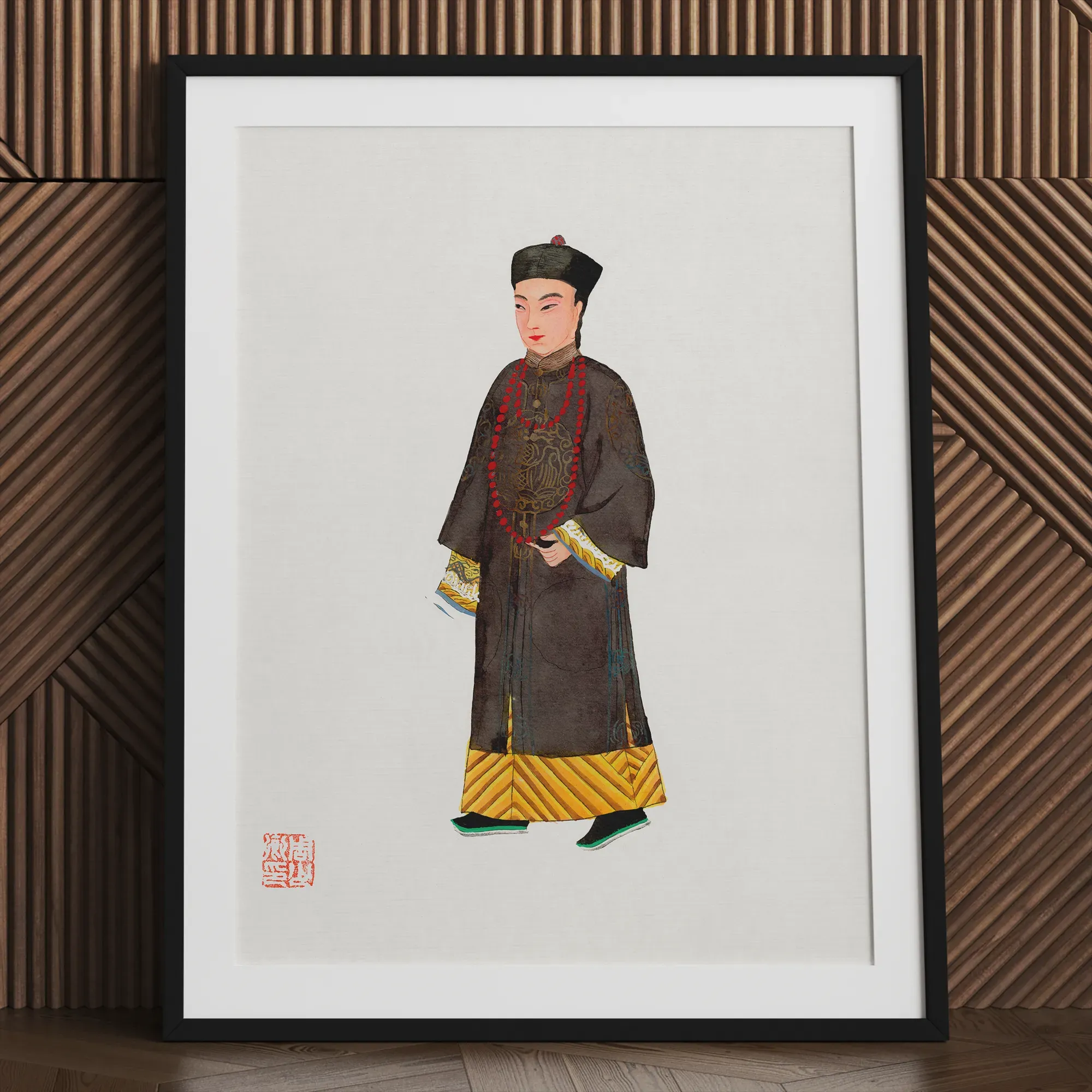 Chinese Emperor’s Courtier Framed & Mounted Print - Posters Prints & Visual Artwork - Aesthetic Art