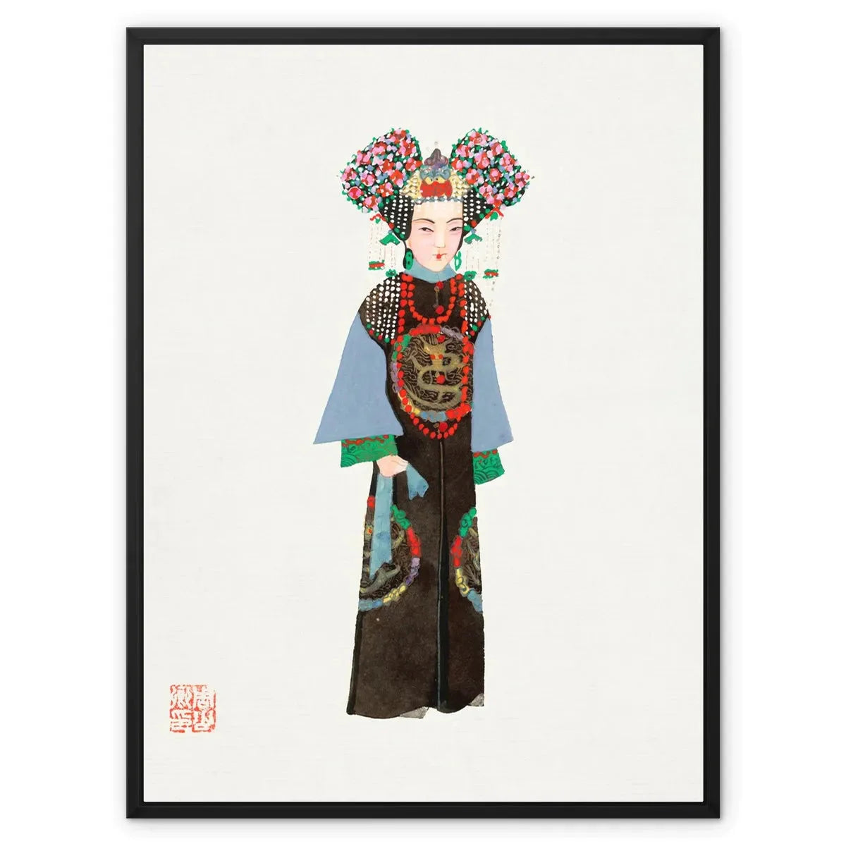 Chinese Empress - Framed Canvas - 24’x32’ - Posters Prints & Visual Artwork - Aesthetic Art