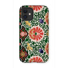 Chinese Floral Pattern - Owen Jones Iphone Case, 12 Mini / Matte, Floral Patterned Phone Case Vibrant Red Flowers Green