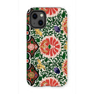 Chinese Floral Pattern - Owen Jones Iphone Case, 13 Mini / Matte, Floral Patterned Phone Case Vibrant Red Flowers Green