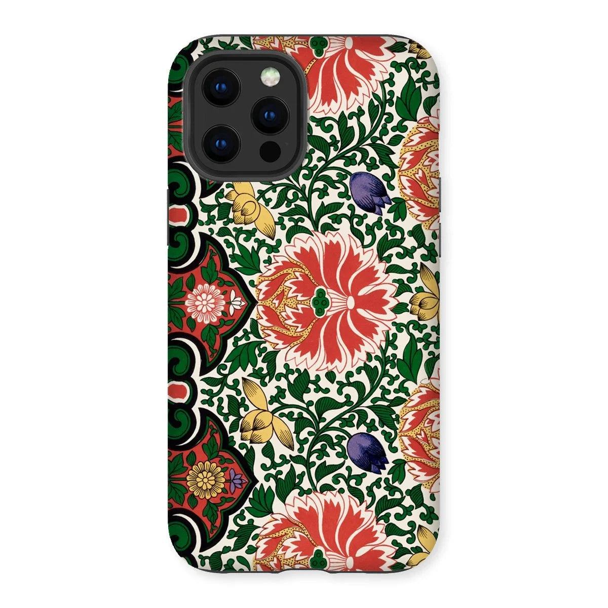 Chinese Floral Pattern - Owen Jones Iphone Case, 13 Pro Max / Matte, Floral Patterned Phone Case Vibrant Design Red Flowers