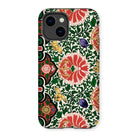 Chinese Floral Pattern - Owen Jones Iphone Case, 14 / Matte, Floral Patterned Phone Case Vibrant Red Flowers Green