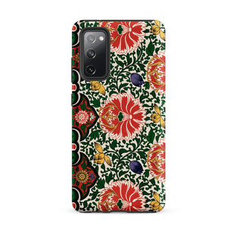 Chinese Floral Pattern - Owen Jones Phone Case Samsung Galaxy S20 Fe / Matte Vibrant Red Gold Floral-patterned Intricate Green Symphony,