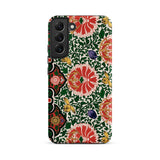 Chinese Floral Pattern - Owen Jones Phone Case Samsung Galaxy S22 Plus / Matte Vibrant Bold Red Blossoms Lush Symphony, Rhythmic Blooms