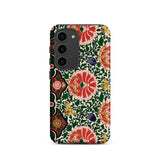 Chinese Floral Pattern - Owen Jones Phone Case Samsung Galaxy S23 / Matte Vibrant Floral-patterned Bold Red Blossoms Lush Symphony,