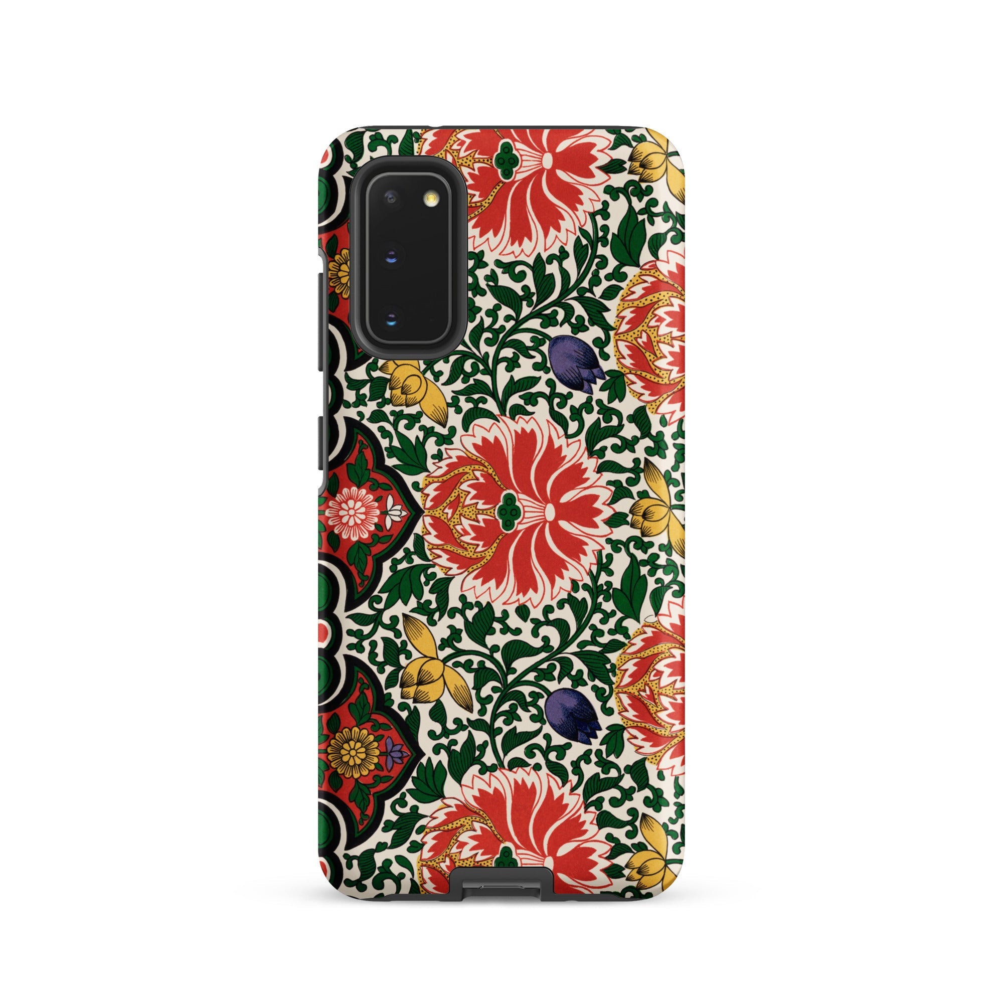 Chinese Floral Pattern Owen Jones Samsung Case, Galaxy S20 / Matte, Smartphone Case Vibrant Floral Pattern Red Yellow Flowers