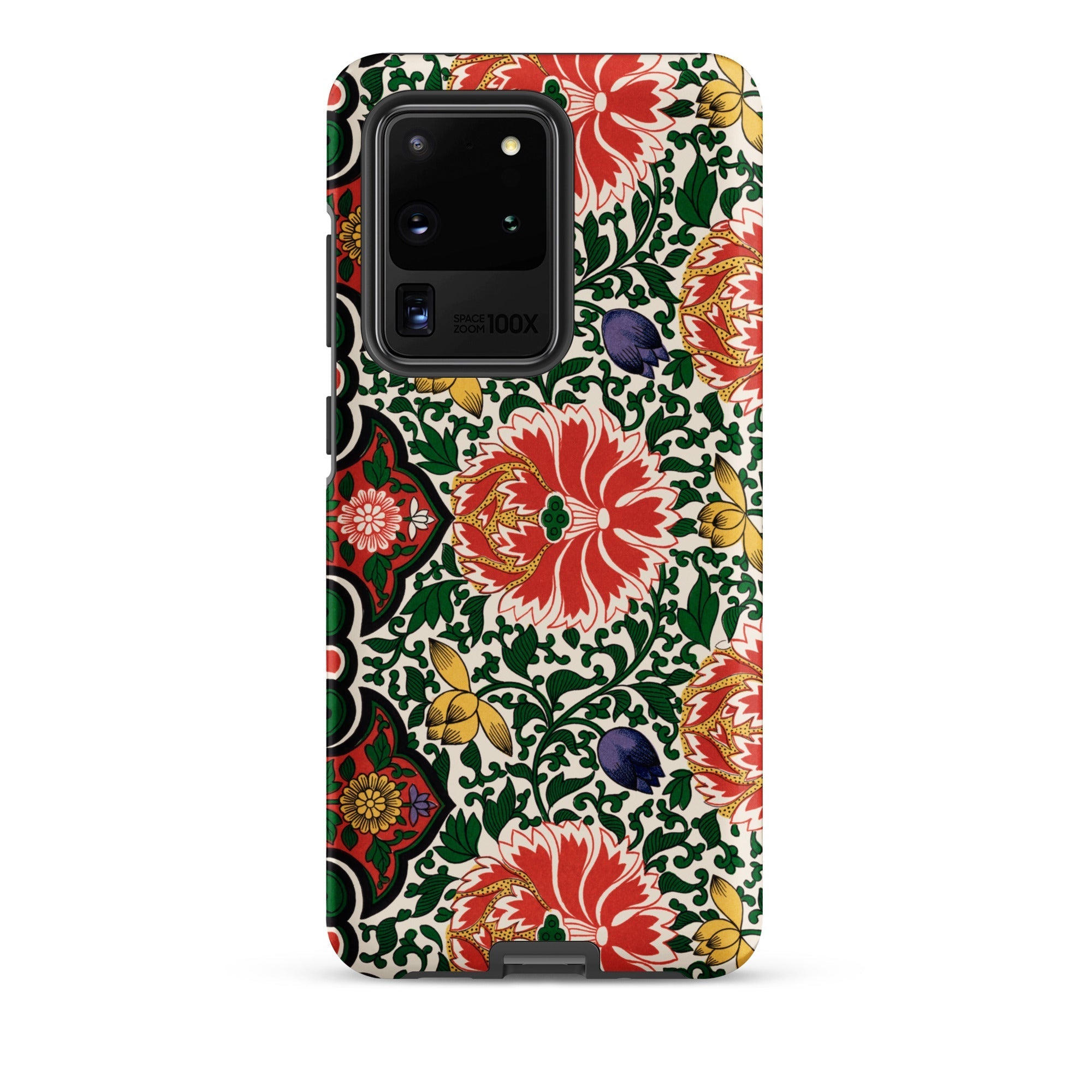 Chinese Floral Pattern Owen Jones Samsung Case, Galaxy S20 Ultra / Matte, Smartphone Case Red Yellow Green Floral Pattern