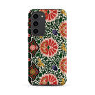 Chinese Floral Pattern Owen Jones Samsung Case, Galaxy S23 Plus / Matte, Smartphone Case Adorned Colorful Floral Foliage Pattern Red