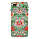 Chinese Florals - Owen Jones Chinoiserie Iphone Case, 8 Plus / Matte, Floral Patterned Phone Case Vibrant Red Pink Green