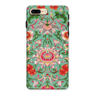 Chinese Florals - Owen Jones Chinoiserie Iphone Case, 8 Plus / Tough Phone, Floral Patterned Phone Case Vibrant Red Pink Green