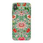 Chinese Florals - Owen Jones Chinoiserie Iphone Case, x / Matte, Floral-patterned Phone Case Vibrant Red Pink Green Designs