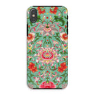 Chinese Florals - Owen Jones Chinoiserie Iphone Case, Xs / Tough Phone, Floral-patterned Phone Case Intricate Colorful Designs Teal