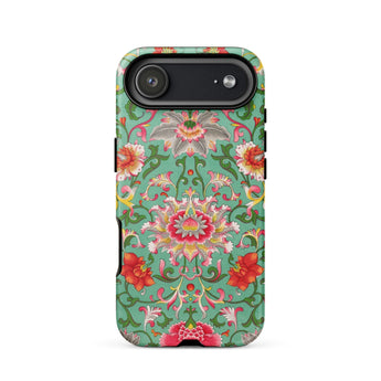 Chinese Florals - Owen Jones Chinoiserie Phone Case Iphone 17 Air / Matte Green Floral Phone Case Intricate Design Dual-layer Construction