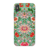 Chinese Florals - Owen Jones Chinoiserie Phone Case Iphone x / Matte Floral-patterned Phone Case Vibrant Red Pink Green Designs Owen Jones
