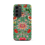 Chinese Florals - Owen Jones Chinoiserie Phone Case Samsung Galaxy S23 Plus / Matte Vibrant Green Phone Case Adorned Intricate Floral