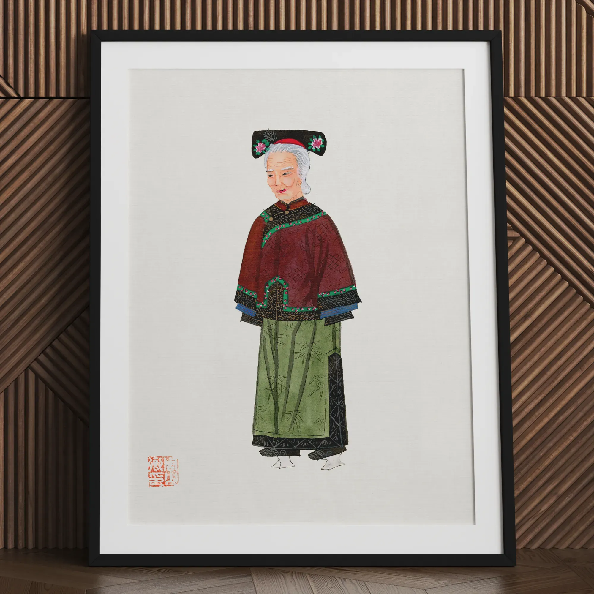 Chinese Grand Dame Too Framed Giclee Print - Posters Prints & Visual Artwork - Aesthetic Art
