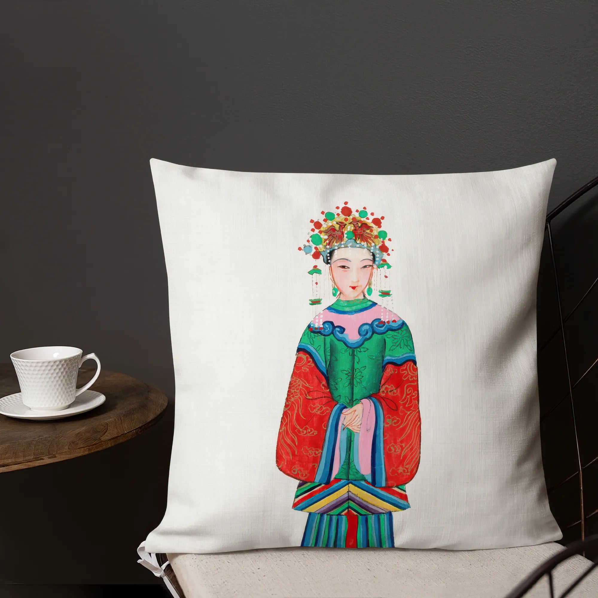 Chinese Imperial Princess Cushion - Throw Pillows - Aesthetic Art