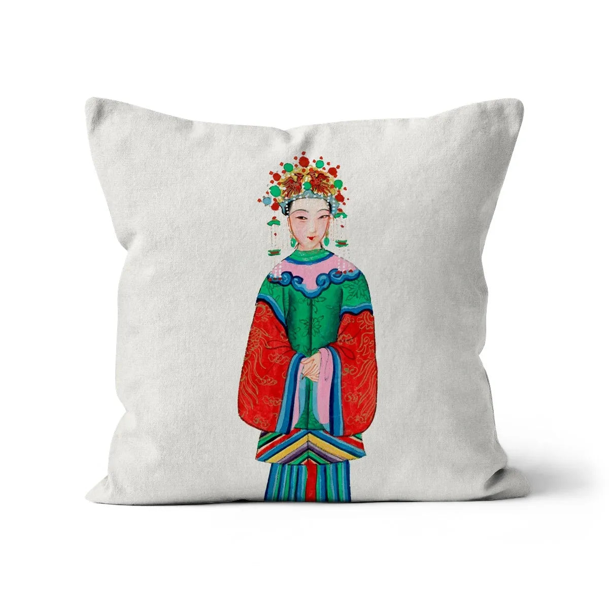 Chinese Imperial Princess Cushion - Throw Pillows - Aesthetic Art