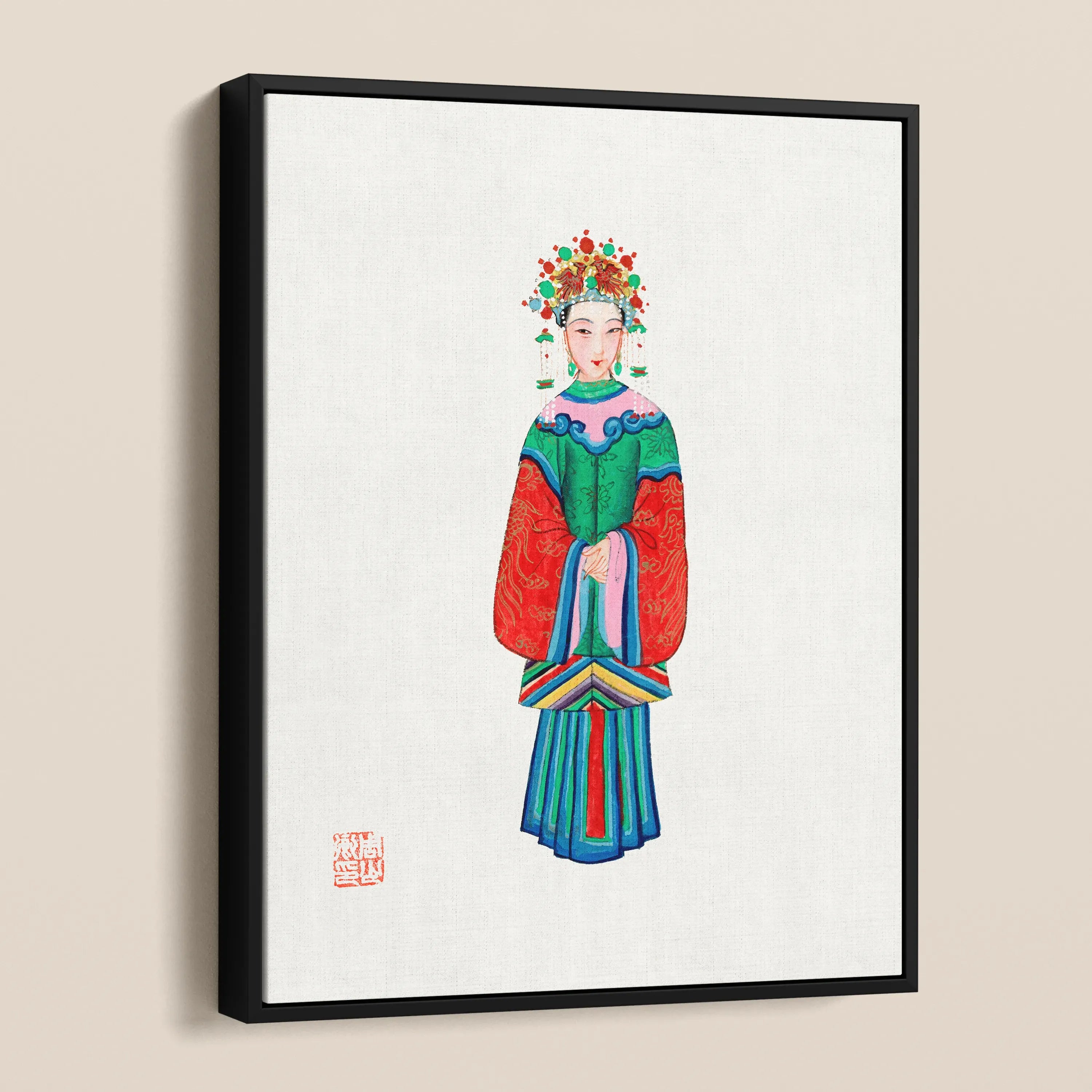 Chinese Imperial Princess Framed Canvas - Posters Prints & Visual Artwork - Aesthetic Art