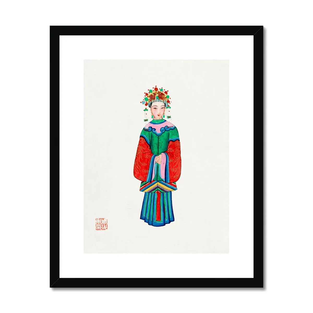Chinese Imperial Princess Framed & Mounted Print - 16’x20’ / Black Frame - Posters Prints & Visual Artwork