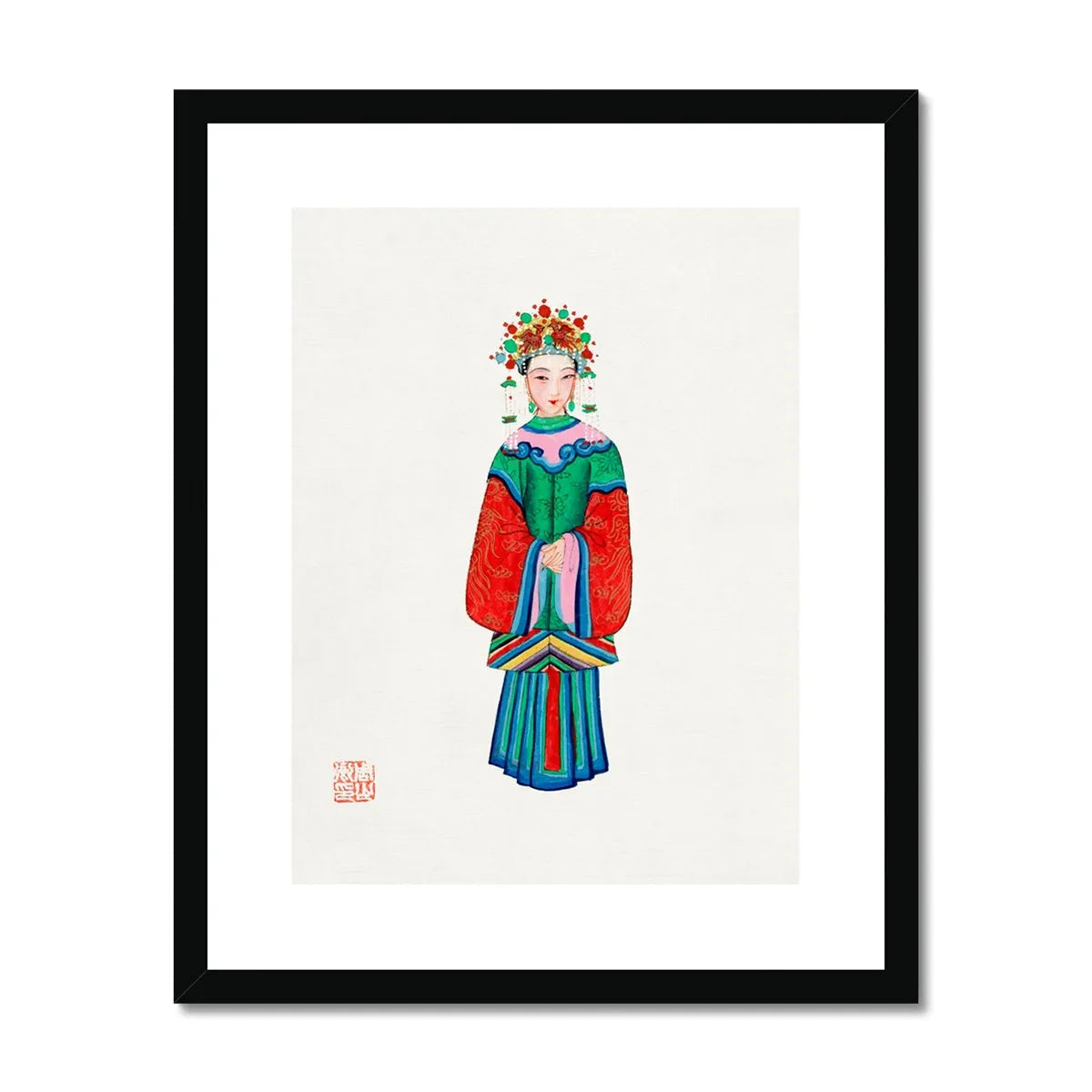 Chinese Imperial Princess Framed & Mounted Print - 16’x20’ / Black Frame - Posters Prints & Visual Artwork