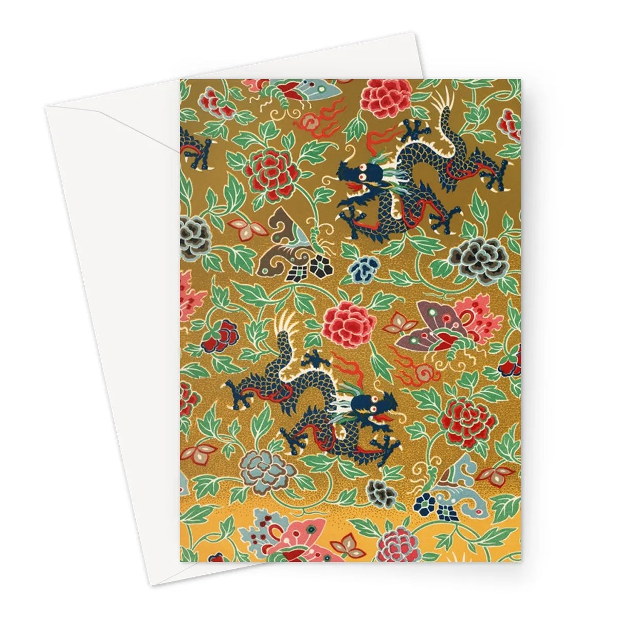 Chinese And Japanese Pattern By Auguste Racinet Greeting Card - A5 Portrait / 1 Card - Greeting & Note Cards
