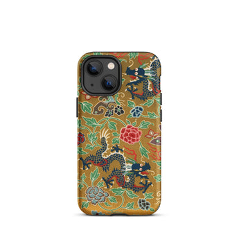 Chinese and Japanese Pattern - Auguste Racinet Iphone Case, 13 Mini / Matte, Dragon Floral Patterned Phone Case