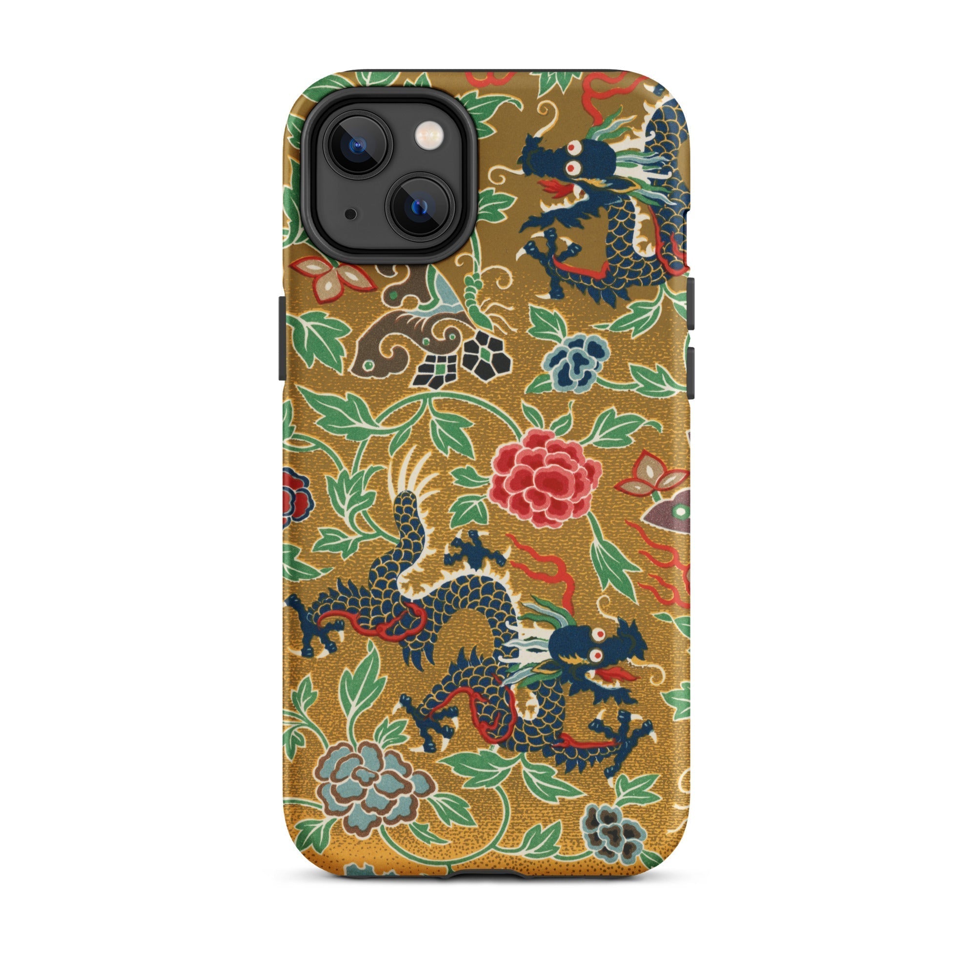 Chinese and Japanese Pattern Auguste Racinet Iphone Case, 14 Plus / Matte, Dragon Patterned Phone Case