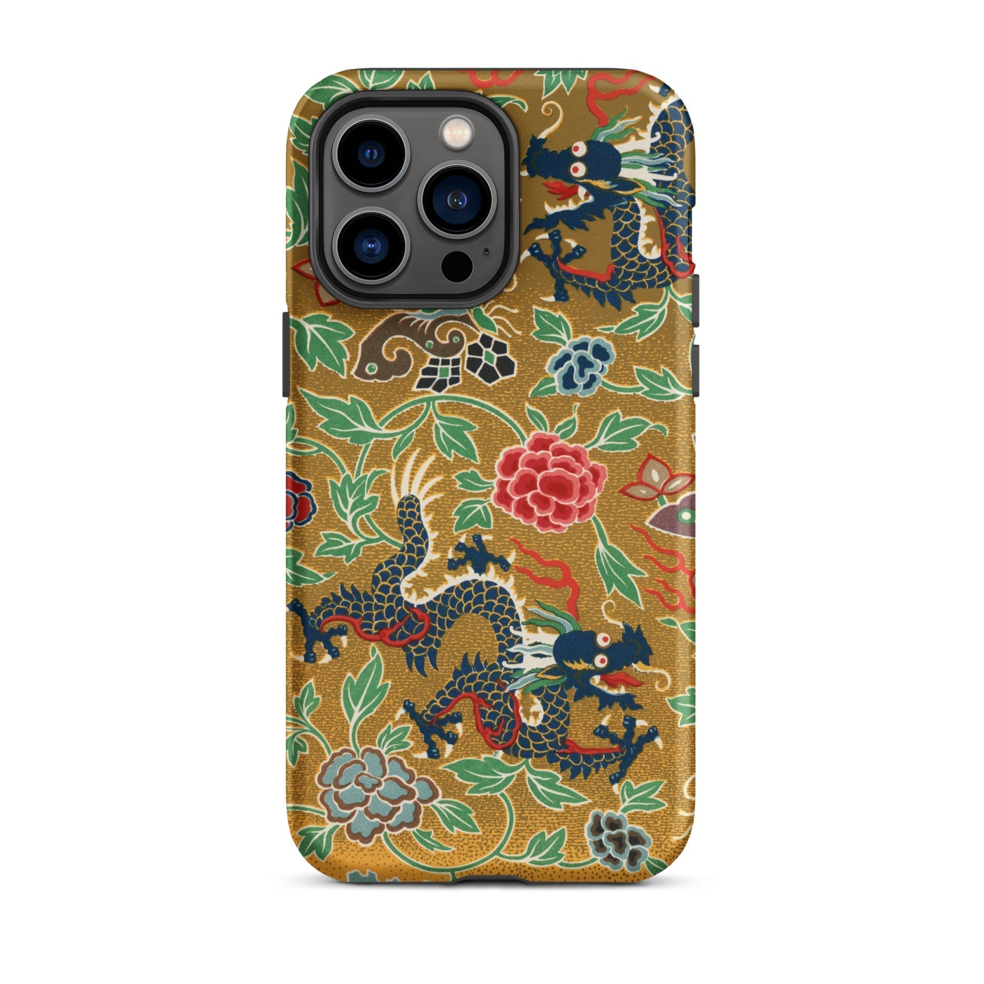 Chinese and Japanese Pattern Auguste Racinet Iphone Case, 14 Pro Max / Matte, Dragon Patterned Phone Case