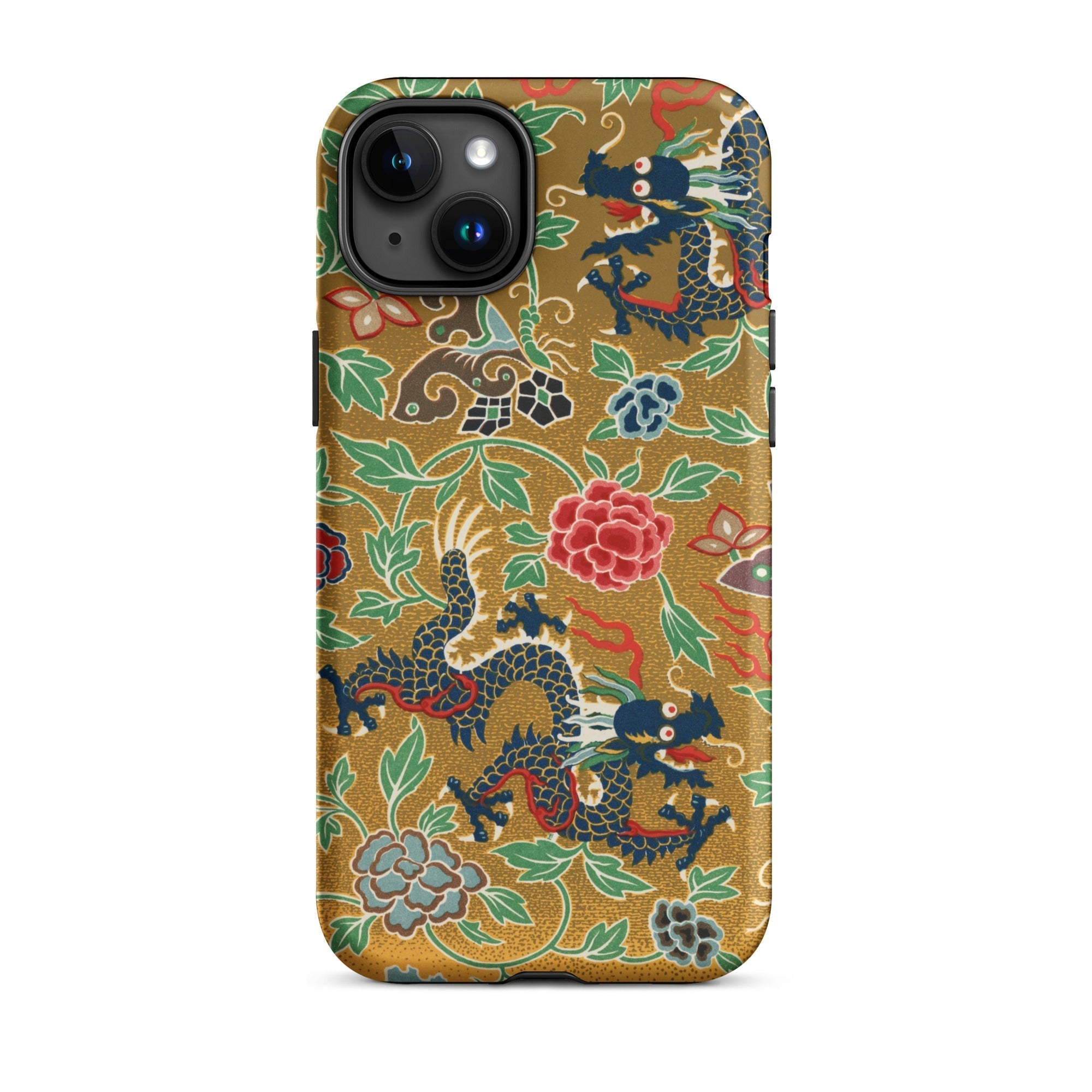 Chinese and Japanese Pattern Auguste Racinet Iphone Case, 15 Plus / Matte, Dragon Patterned Phone Case