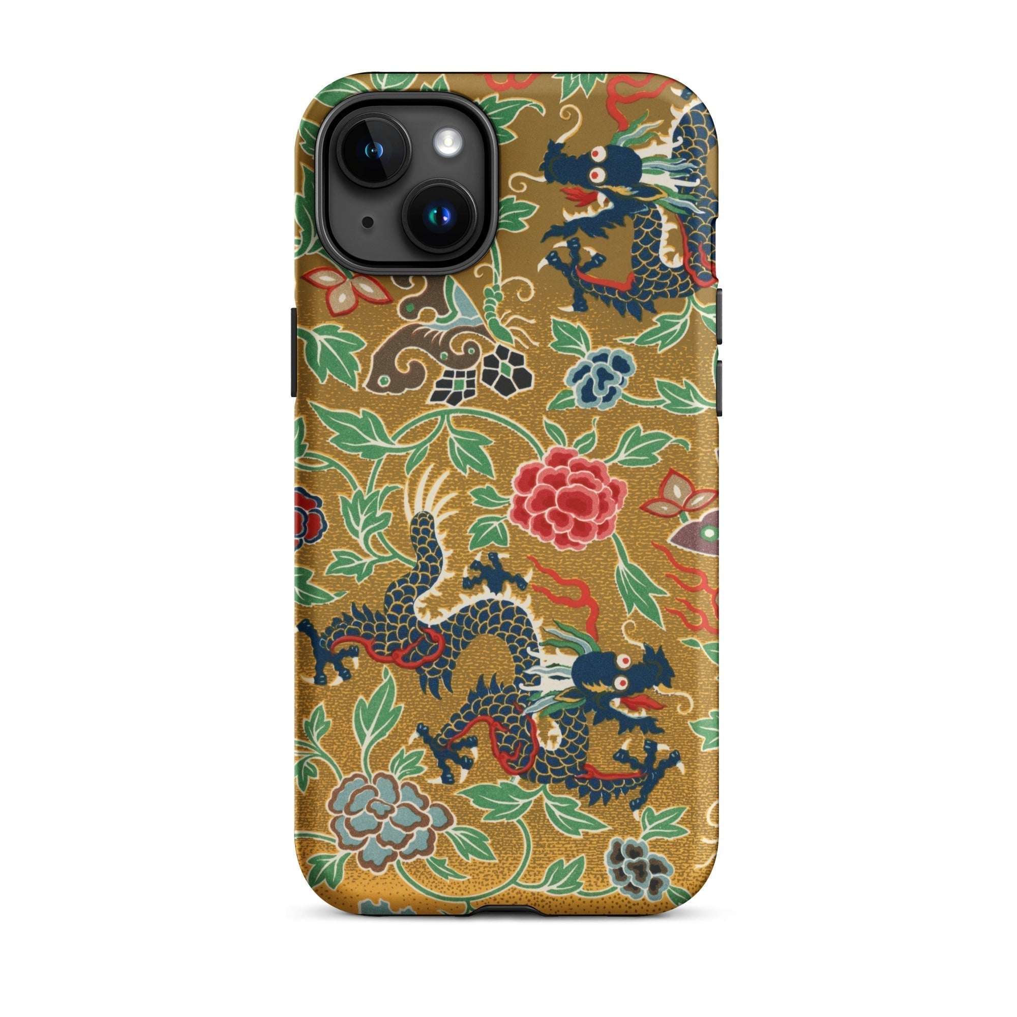 Chinese and Japanese Pattern - Auguste Racinet Iphone Case, 15 Plus / Matte, Dragon-patterned Phone Case