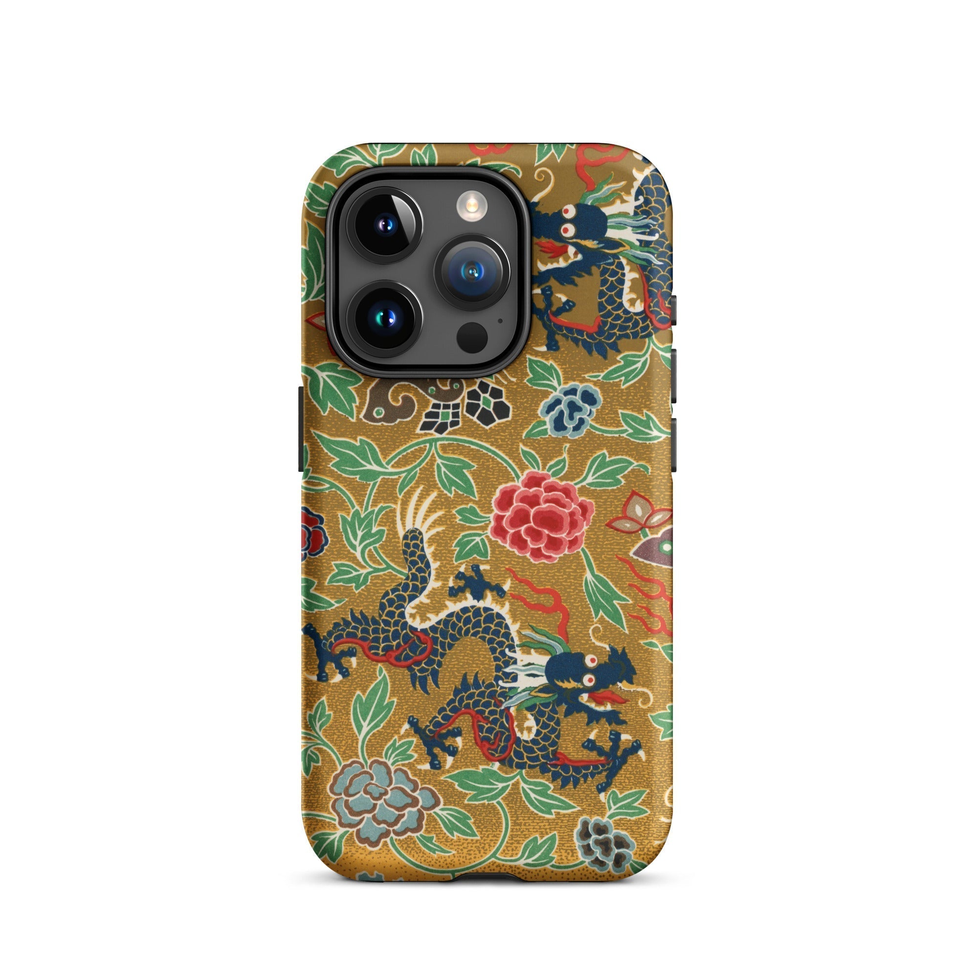 Chinese and Japanese Pattern Auguste Racinet Iphone Case, 15 Pro / Matte, Dragon Patterned Phone Case