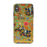 Chinese and Japanese Pattern - Auguste Racinet Iphone Case, Xs Max / Matte, Ornate Phone Case Colorful Asian-inspired Dragon Floral Pattern