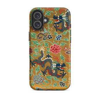 Chinese and Japanese Pattern - Auguste Racinet Phone Case Iphone 16 Plus / Matte Dragon-patterned, East Asian Artistry Mobile Cases