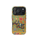 Chinese and Japanese Pattern - Auguste Racinet Phone Case Iphone 17 Pro / Matte Gold-colored Phone Case Detailed Black Dragon Design Red