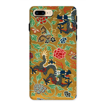 Chinese and Japanese Pattern - Auguste Racinet Phone Case Iphone 8 Plus / Matte Ornate Phone Case Colorful Asian-inspired Dragon Floral