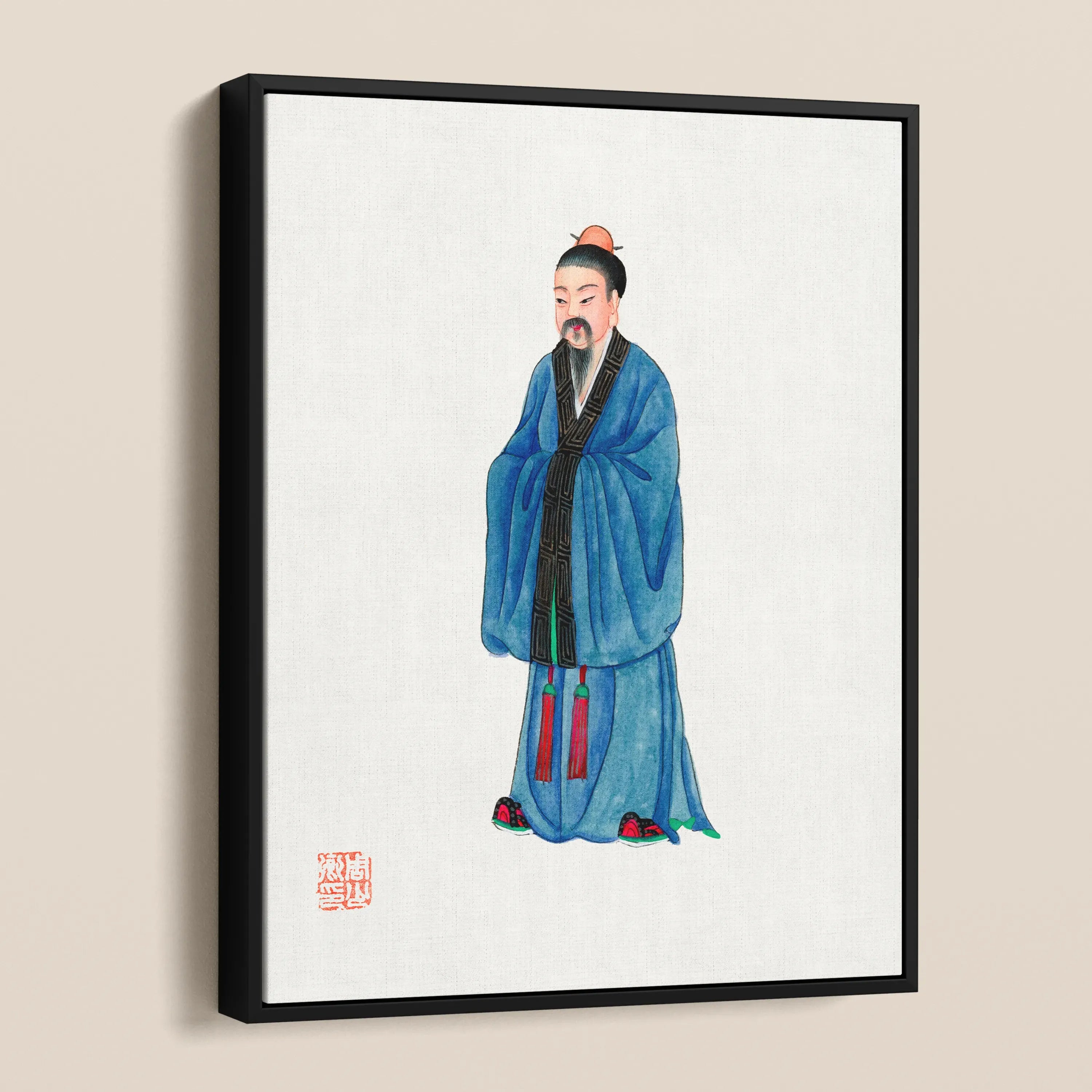 Chinese Master Framed Canvas - Posters Prints & Visual Artwork - Aesthetic Art