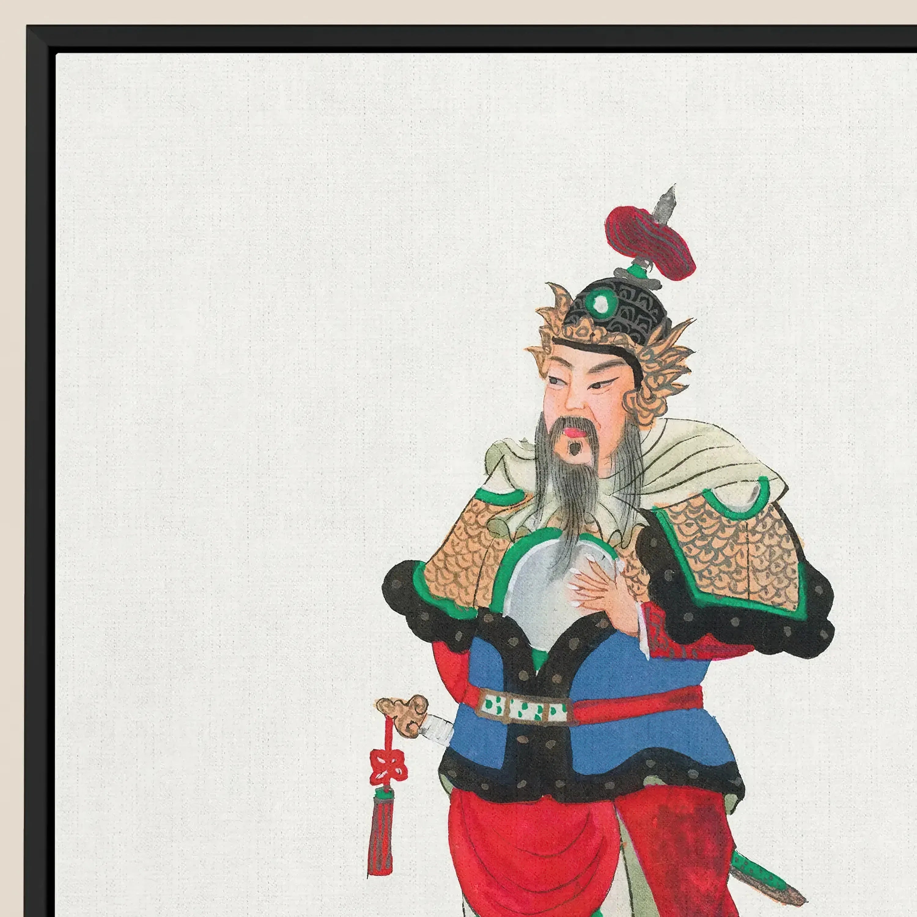 Chinese Military Commander Framed Canvas - Posters Prints & Visual Artwork - Aesthetic Art