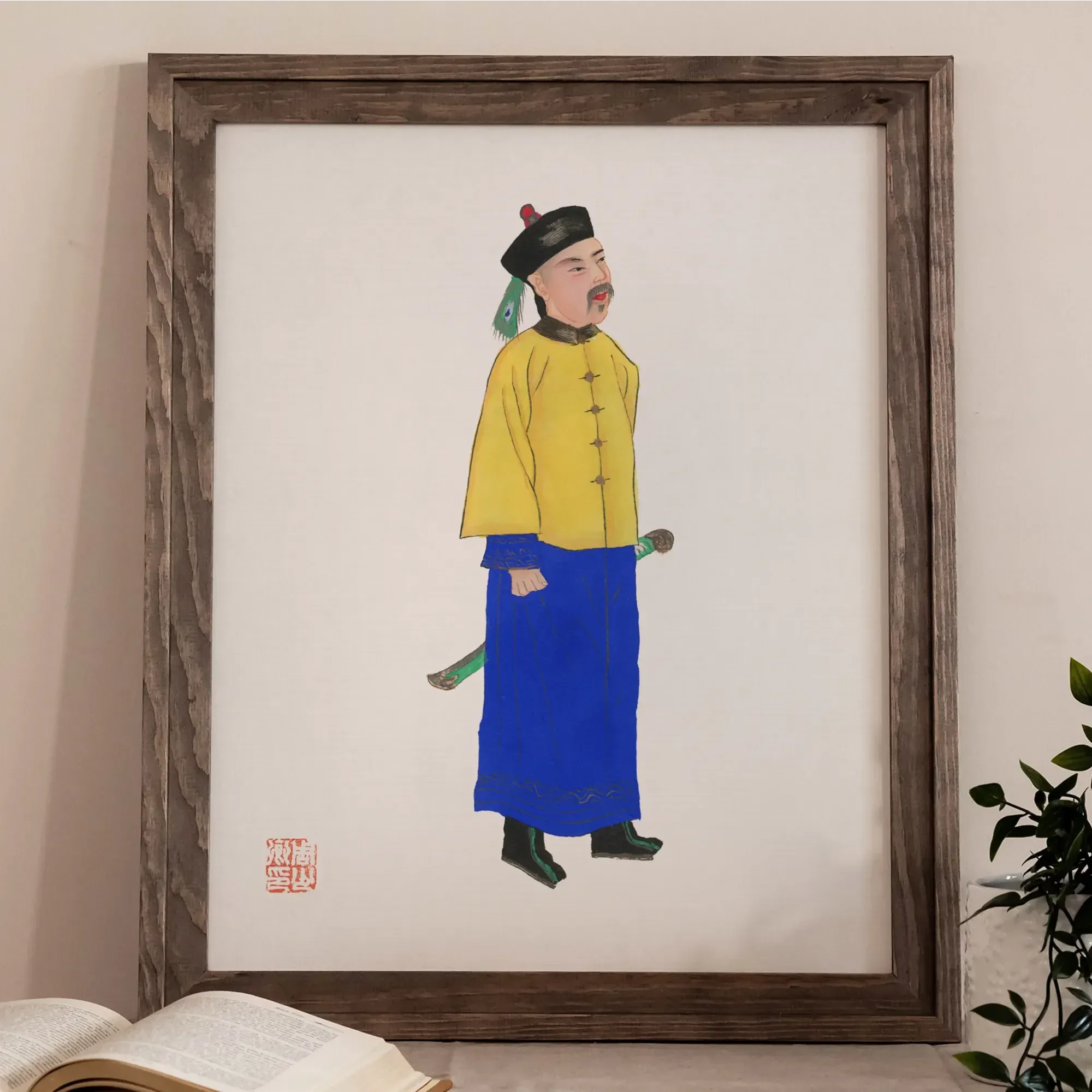 Chinese Military Man Fine Art Print - Posters Prints & Visual Artwork - Aesthetic Art